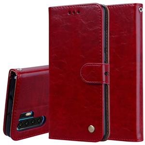 Huismerk Business stijl olie Wax textuur horizontale Flip lederen case voor Huawei P30 Pro met houder & kaartsleuven & portemonnee (rood)