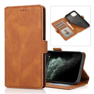 huismerk Retro Magnetische Sluiting Sluiting Horizontale Flip Leren Case met Houder & Kaart Slots & Photo Frame & Portemonnee voor iPhone 13 Mini (Brown)