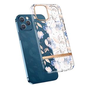 huismerk High Translucent Electroplating Flower Pattern TPU + PC Shockproof Case For iPhone 13(Cherry Blossoms)