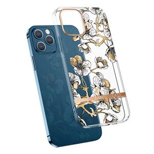 huismerk Hoog doorschijnend elektroplerend bloempatroon TPU + PC Shockproof Case voor iPhone 13 Pro Max (EWHA)