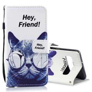 huismerk Cool Cat Patroon Horizontale Flip Lederen Case voor Galaxy S10 5G met Houder & Card Slots & Wallet