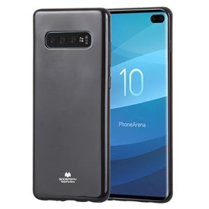 huismerk MERCURY GOOSPERY PEARL JELLY TPU-anti-val en kras-Case voor Galaxy S10 PLUS (zwart)