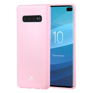 huismerk KWIK GOOSPERY PEARL JELLY TPU anti-val en kras geval voor Galaxy S10 PLUS (roze)