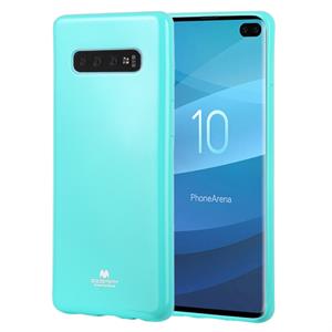 huismerk KWIK GOOSPERY PEARL JELLY TPU anti-val en kras geval voor Galaxy S10 PLUS (mintgroen)