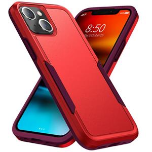 huismerk Pioneer Armor Heavy Duty PC + TPU Shockproof Case For iPhone 13 mini(Red)