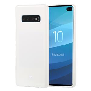 huismerk KWIK GOOSPERY PEARL JELLY TPU anti-val en kras geval voor Galaxy S10 PLUS (wit)