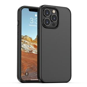 huismerk Huid For Frosted PC + TPU Shockproof Case met kleur knop voor iphone 13 pro max