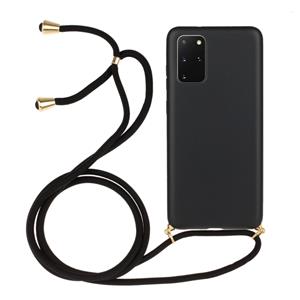 huismerk Voor Galaxy S20 Plus Tarwe stro materiaal + TPU beschermhoes met Lanyard (Zwart)