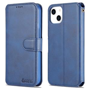 AZNS Calf Texture Horizontale Flip Lederen Case met Houder & Kaart Slots & Portemonnee & Fotolijst voor iPhone 13