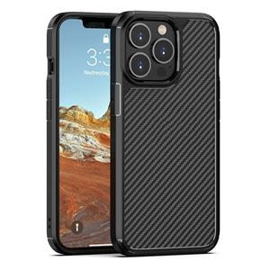 huismerk Pioneer Carbon Fiber Texture Shockproof TPU + PC Case voor iPhone 13 Pro Max