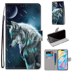 huismerk Gekleurde tekening kruistextuur horizontale flip pu lederen tas met houder & kaart slots & portemonnee & lanyard voor iphone 13 mini (contemplatieve w