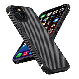 Ipaky MG Series Carbon Fiber TPU + PC Shockproof Case voor iPhone 13 (Zwart)