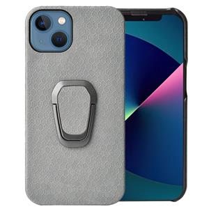 huismerk Ringhouder Honeycomb PU-telefooncase voor iPhone 13