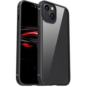 IPAKY MG Serie Transparante TPU + PC Airbag Schokbestendig Case voor iPhone 13 (Zwart)