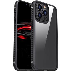 iPaky MG-serie Transparante TPU + PC Airbag Schokbestendig Case voor iPhone 13 Pro (Black)