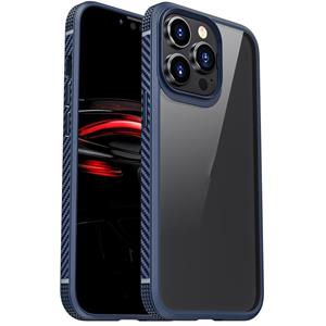 iPaky MG-serie Transparante TPU + PC Airbag Schokbestendig Case voor iPhone 13 Pro (Blauw)