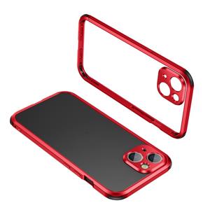 huismerk Vier hoeken schokbestendig metalen frame telefooncase voor iPhone 13 mini