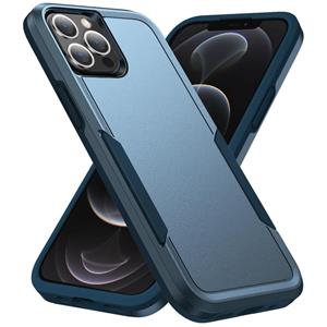 huismerk Pioneer Armor Heavy Duty PC + TPU Schokbestendig Hoesje Voor iPhone 13 Pro Max (Blauw)