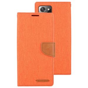 Voor Samsung Galaxy Note20 Ultra GOOSPERY CANVAS CANVAS Canvas textuur horizontale flip pu lederen kast met Holder & Card Slots & Wallet(Orange)