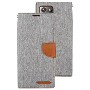 Voor Samsung Galaxy Note20 Ultra GOOSPERY CANVAS CANVAS Canvas textuur horizontale flip pu lederen kast met Holder & Card Slots & Wallet(Grey)