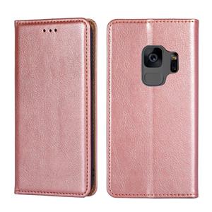 huismerk Voor Samsung Galaxy S9 PU + TPU Gloss Oil Solid Color Magnetische Horizontale Flip Lederen Case met Houder & Kaart Slot & Portemonnee (Rose Gold)