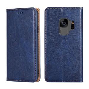 huismerk Voor Samsung Galaxy S9 PU + TPU Gloss Oil Solid Color Magnetische Horizontale Flip Lederen Case met Houder & Kaart Slot & Portemonnee (Blauw)