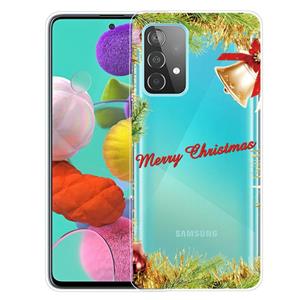 huismerk Voor Samsung Galaxy A32 5G Kerstsreeks Transparante TPU-beschermhoes (Tarwgrass Bell)