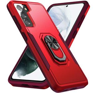 huismerk For Samsung Galay S21+ 5G Pioneer Armor Heavy Duty PC + TPU Shockproof Case with Holder(Red)