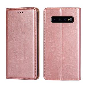 huismerk Voor Samsung Galaxy S10 + PU + TPU Gloss Oil Solid Color Magnetische Horizontale Flip Lederen Case met Houder & Kaart Slot & Portemonnee (Rose Gold)