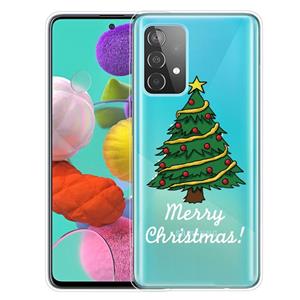 huismerk Voor Samsung Galaxy A72 5G / 4G Kerstserie Transparante TPU-beschermhoes (kleine kerstboom)