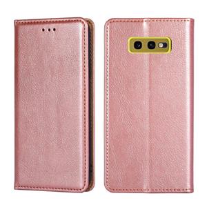 huismerk Voor Samsung Galaxy S10e PU + TPU Gloss Oil Solid Color Magnetische Horizontale Flip Lederen Case met Houder & Kaart Slot & Portemonnee (Rose Gold)