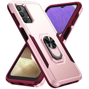 huismerk For Samsung Galay A32 5G Pioneer Armor Heavy Duty PC + TPU Shockproof Case with Holder(Pink)