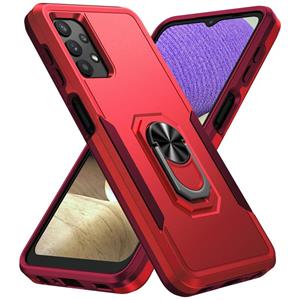 huismerk For Samsung Galay A32 5G Pioneer Armor Heavy Duty PC + TPU Shockproof Case with Holder(Red)