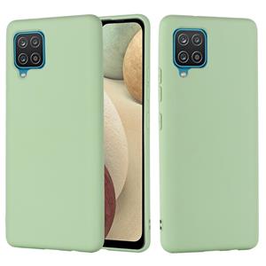 huismerk Voor Samsung Galaxy M32 4G International Version Solid Color Vloeistof Siliconen Dropproof Volledige dekking Beschermhoes (Groen)