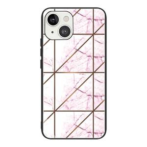 huismerk Abstract Marble Pattern Glass Protective Case For iPhone 13(HC-A4)