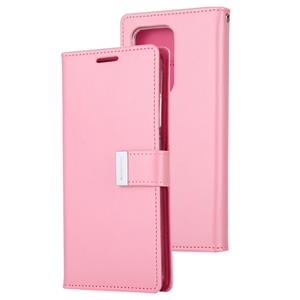 GOOSPERY RICH DIARY For Galaxy S20 Ultra PU + TPU Crazy Horse Texture Horizontal Flip Leather Case with Card Slots & Wallet & Photo frame(Pink) GOOSP