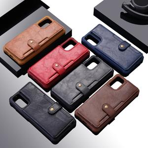 huismerk Voor Galaxy S20 Plus Shockproof Horizontale Flip Beschermhoes met Houder & Card Slots & Wallet & Photo Frame & Short Lanyard(Coffee)