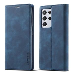 Voor Samsung Galaxy S21 Ultra 5G LC.IMEEKE Strong Magnetism Ultra-thin Horizontal Flip Matte TPU + PU Leather Case with Holder & Card Slots & Wallet (