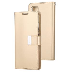 GOOSPERY RICH DIARY For Galaxy S20+ PU + TPU Crazy Horse Texture Horizontal Flip Leather Case with Card Slots & Wallet & Photo frame (Gold) GOOSPERY