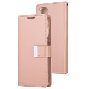 GOOSPERY RICH DIARY For Galaxy S20 PU + TPU Crazy Horse Texture Horizontal Flip Leather Case with Card Slots & Wallet & Photo frame (Rose Gold)