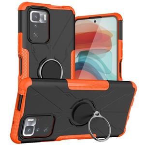 huismerk Voor Xiaomi Redmi Note 10 Pro 5G Armor Beer Schokbestendig PC + TPU-beschermhoes met ringhouder