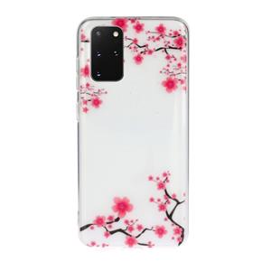 huismerk Voor Galaxy S20+ Transparante TPU mobiele telefoon beschermhoes (Plum Blossom)