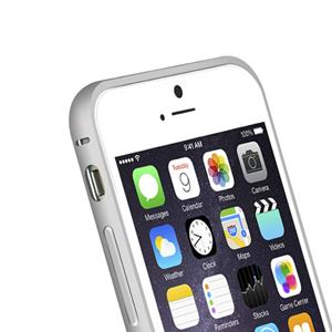 Huismerk iPhone 6 & 6S curved LOVE MEI Metalen bumper frame Hoesje (zilverkleurig)