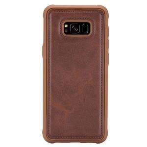 huismerk Voor Galaxy S8 Magnetic Shockproof PC + TPU + PU Lederen beschermhoes(Koffie)