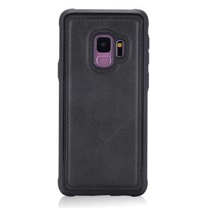 huismerk Voor Galaxy S9 Magnetic Shockproof PC + TPU + PU Lederen beschermhoes(Zwart)