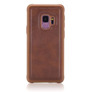 huismerk Voor Galaxy S9 Magnetic Shockproof PC + TPU + PU Lederen beschermhoes(Koffie)