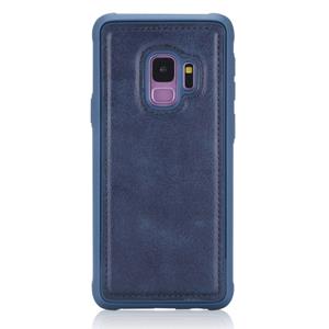 huismerk Voor Galaxy S9 Magnetic Shockproof PC + TPU + PU Lederen beschermhoes(Blauw)