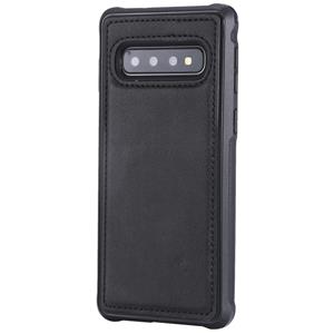 huismerk Voor Galaxy S10 Magnetic Shockproof PC + TPU + PU Lederen beschermhoes(Zwart)