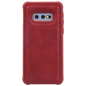 huismerk Voor Galaxy S10e Magnetic Shockproof PC + TPU + PU Lederen beschermhoes(Rood)