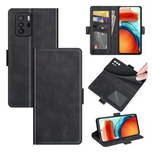 huismerk Voor Xiaomi Redmi Note 10 Pro 5G China / Poco X3 GT Dual-Side Magnetische Gesp horizontale Flip Lederen Case met Houder & Card Slots & Portemonnee (Zw